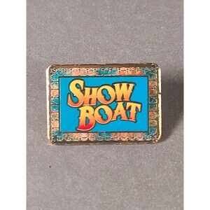 Vintage MGM SHOW BOAT Film Musical Goldtone ENAMEL PIN Lapel Pin Broadway